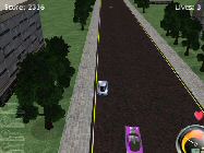 Highway Pursuit - Driving through the urban section of the game
