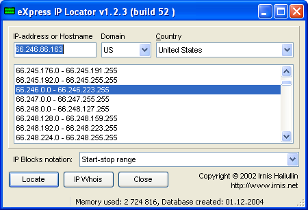 eXpress IP Locator